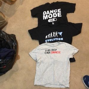 3 Boys dance t shirts